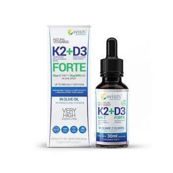 Witamina K2 MK-7 D3 FORTE 30ml Wish