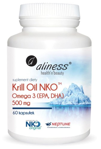 Krill Oil NKO Omega 3 z Astak  ALINESS