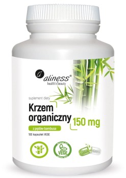 Krzem organiczny z pędów bambusa 150mg VEGE 100kaps. Aliness