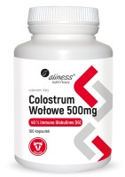 Colostrum Wołowe IG 40% 500mg 100kaps. Aliness