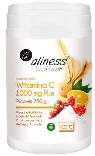 Witamina C 1000mg Buforowana PLUS proszek aliness