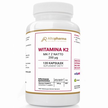 Witamina K2 MK7 Natto 200ug 120kaps AltoPharma