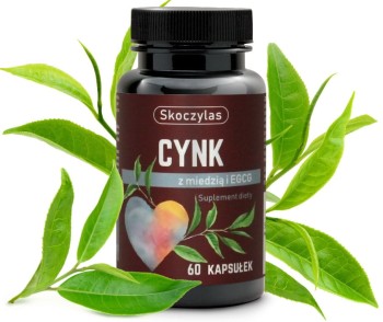 Cynk miedź ekstrakt z zielonej herbaty  (EGCG) 60kaps. Skoczylas