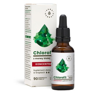 Chlorofil z morwy białej krople 30ml  AuraHerbals