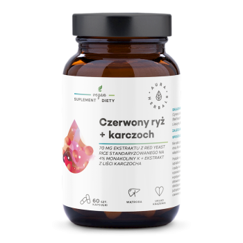 Czerwony ryż karczoch 60kaps. Aura  Herbals
