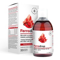 Ferradrop żelazo kwas foliowy 500ml Aura  Herbals