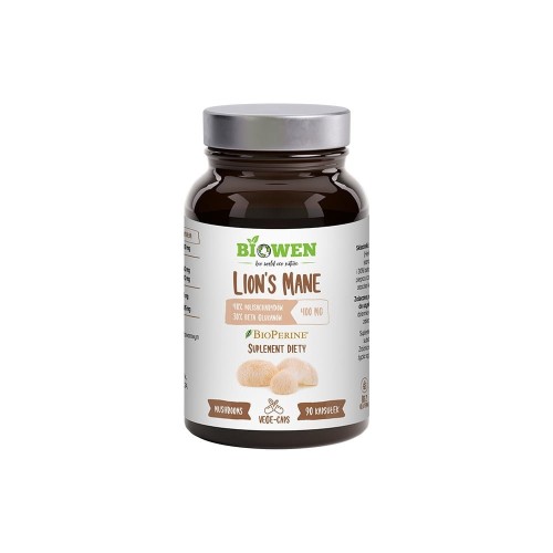 Lions Mane 400mg 40 polisacharydów 30  beta-glukanów 90kaps BioWen.jpg