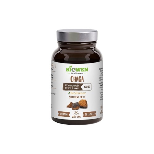 Chaga 400 mg 40 polisacharydów 30  beta-glukanów 90kaps BioWen.jpg