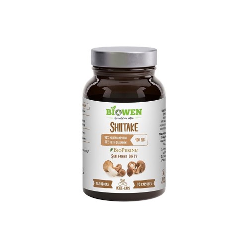 Shiitake 400mg 40 polisacharydów 30  beta-glukanów 90kaps BioWen.jpg