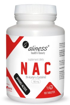 NAC N-Acetyl-L-Cysteine (1/2tabl) 190mg 100tabl. Aliness