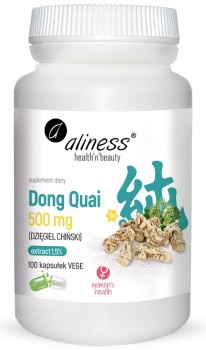 Dong Quai (DZIĘGIEL CHIŃSKI) ekstrakt 1,5% 500mg 100kaps. Vege Aliness