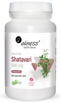 Shatavari ekstrakt 30% 500mg 100kaps. Vege Aliness