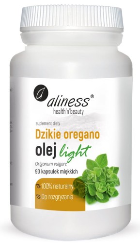 Dzikie Oregano olej light do rozgryzania 100% naturalny 90kaps. miękkich Alines.jpg