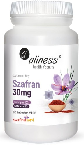 Szafran Safrasol 210 30mg 90tabl. VEGE Aliness.jpg