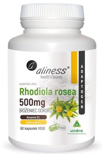 Rhodiola rosea (różeniec górski) 500mg 60kaps. Vege Aliness.jpg