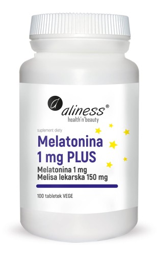 Melatonina 1mg PLUS 100tabl. Vege Aliness.jpg