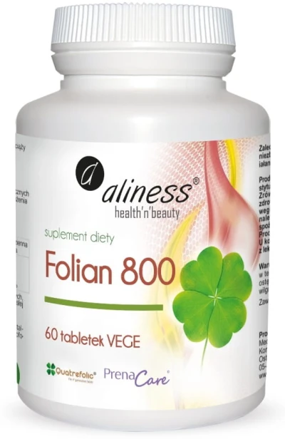 Folian dla kobiet w ciąży 800 µg 60tabl. vege Aliness.jpg