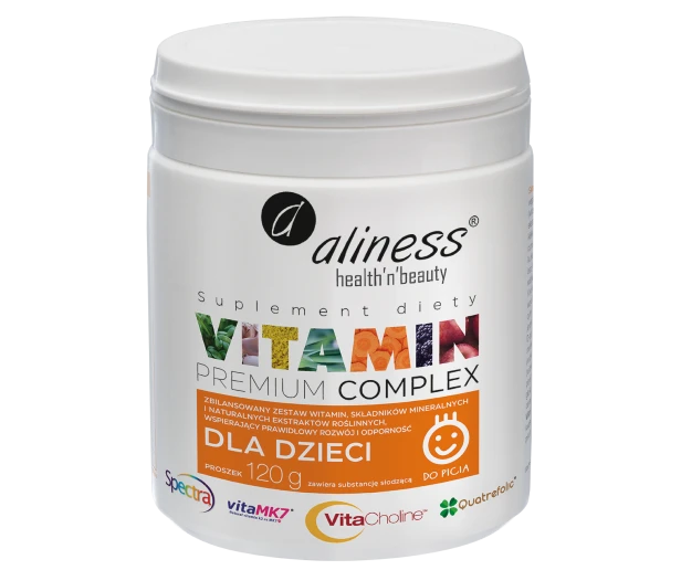 Premium Vitamin Complex dla dzieci proszek 120g Aliness.png