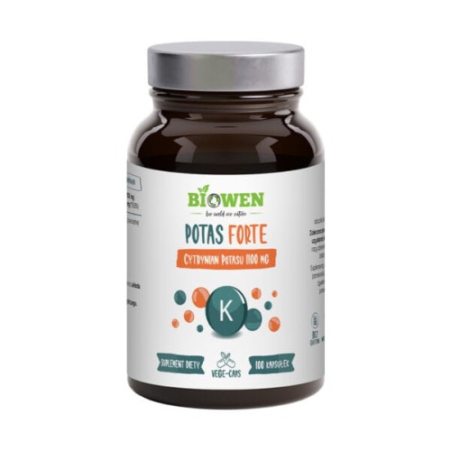 Potas Forte - cytrynian potasu 1100mg 100kaps Biowen.jpg