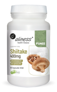 Shiitake ekstr 40/20 400mg 90kaps.  Aliness