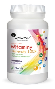 Witaminy i Minerały 100% 120tab. Aliness