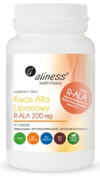 Kwas Alfa liponowy R-ALA, 60 tab. Aliness