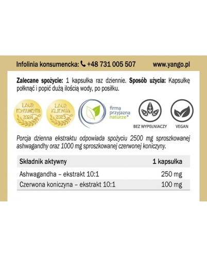 Ashwagandha z czerwoną koniczyną 90kaps. Yango-.jpg