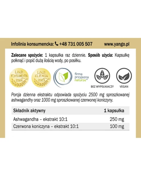Ashwagandha z czerwoną koniczyną 90kaps. Yango-.jpg