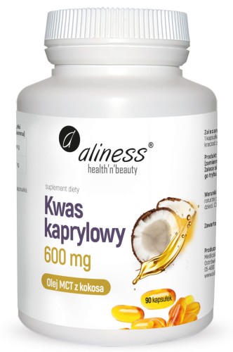 Kwas Kaprylowy 60% C8 600mg 90kaps. Aliness.jpg