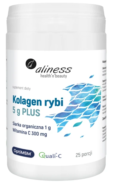 Kolagen Rybi 5g PLUS Siarka OptiMSM Wit C x 25 porcji, proszek Aliness.jpg