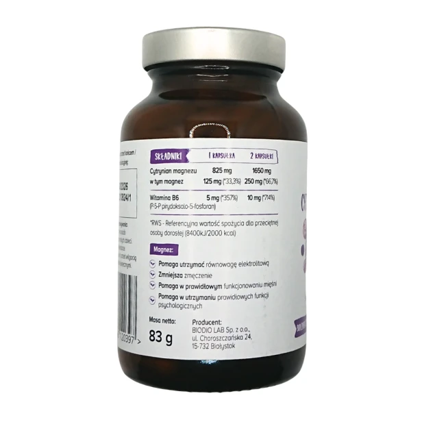 Cytrynian Magnezu z B6 100kap. BIOWEN--3.png