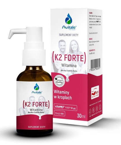Krople Witamina K2 FORTE (Vita MK7) 50uq Olive 30 ml Avitale.jpg