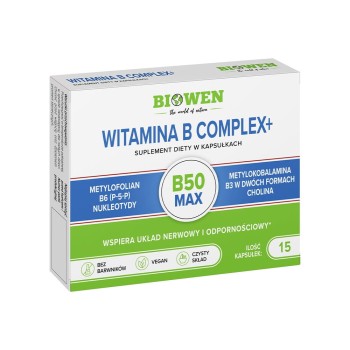 Witamina B-Complex+ 15kaps. blister Biowen