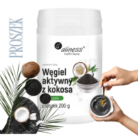 Węgiel aktywny z kokosa FOOD GRADE 200g Aliness