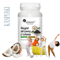 Węgiel aktywny z kokosa Food Grade300 100kaps. Aliness