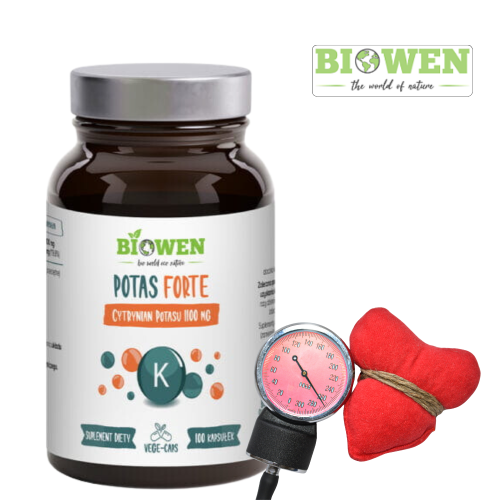 Potas Forte - cytrynian potasu 1100mg 100kaps Biowen.png