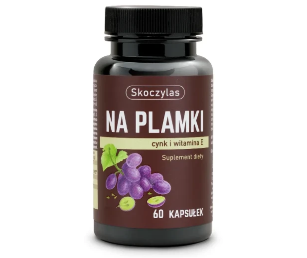 Na plamki - cynk, beta karoten, wit. E 60kaps. Skoczylas
