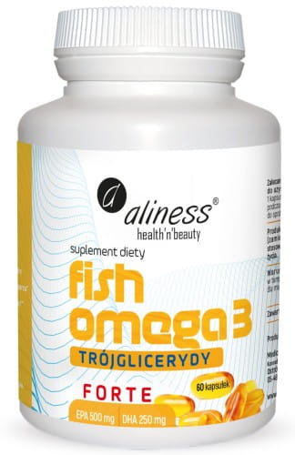 Fish Omega 3 FORTE Trójglicerydy 500-250mg 60kaps. Aliness
