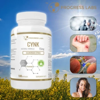 Cynk 15mg 180kaps. Progress Labs