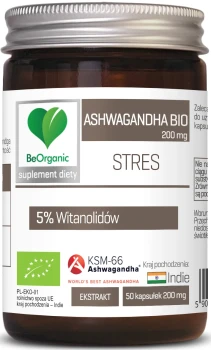 Ashwagandha KSM-66® 5% BIO 200mg  50kaps BeOrganic