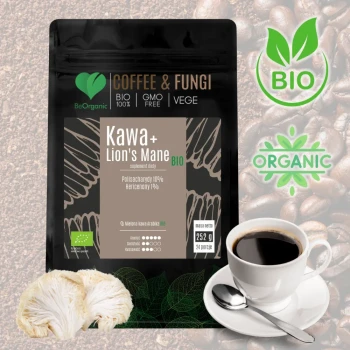 Kawa Arabica mielona + Lion`s Mane BIO BeOrganic