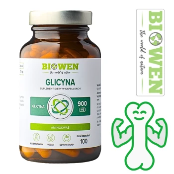 Glicyna 900mg - budulec kolagenu 100kaps. VEGE Biowen