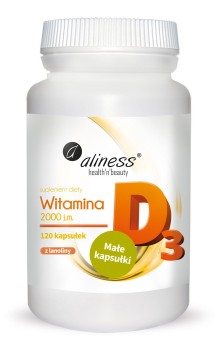 Witamina D3 2000IU 120 kaps. Aliness