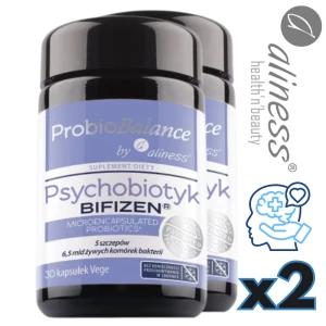 Zestaw 2x ProbioBALANCE Psychobiotyk BIFIZEN 6,5 mld 30kaps. VEGE Aliness