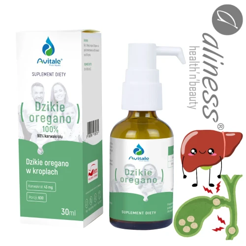 Dzikie oregano Aliness odporność, trawienie, jelita, wątroba, woreczek żółciowy